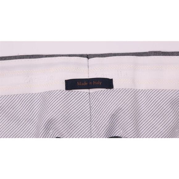 Zanella Current Devon Model Gray Flat Front Wool Dress Pants 38x28 - Picture 8 of 9